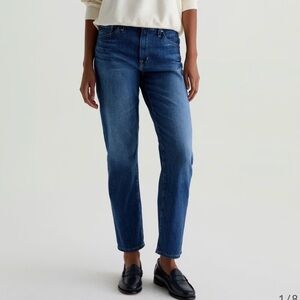 AG-ED Ex-Boyfriend Slouchy Jeans Size 27 Italian Denim Raw Hem